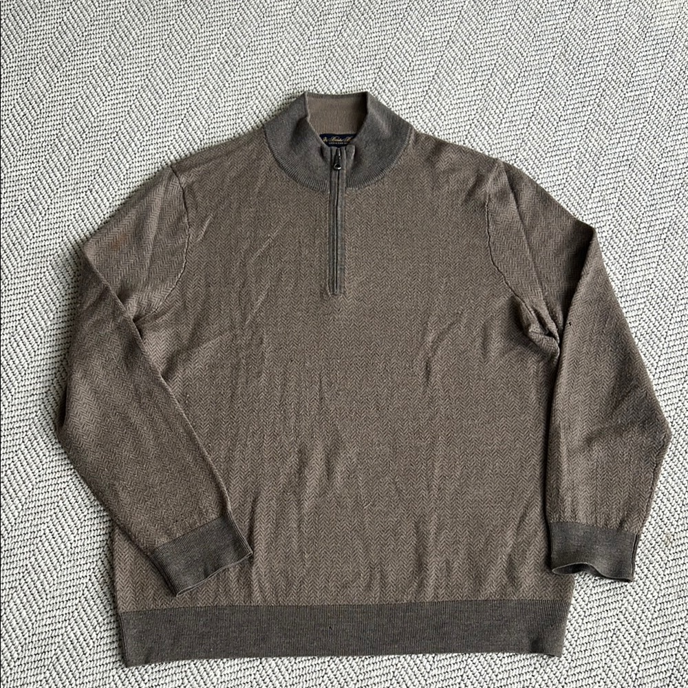Brooks Brothers extra fine merino Quarter-Zip Sweater